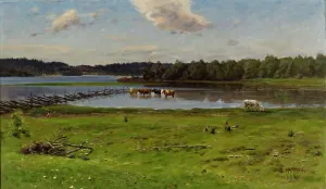 Shore Landscape from Aland, 1888. Creator: Elias Muukka