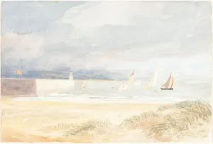 James Redfoord Bulwer Prints: Shore Scene with Sailboats (Portland, Dorset?), 1822 / 1839?. Creator: James Bulwer