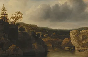 Aldret Van Everdingen Prints: Shore with Steep Cliffs, 1648. Creator: Allart van Everdingen