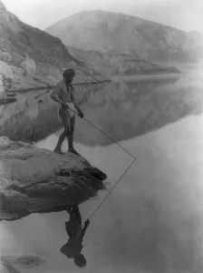 Nevada United States Of America Prints: Shores of Walker Lake-Paviotso, c1924. Creator: Edward Sheriff Curtis