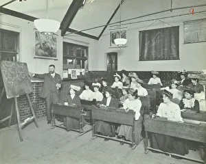 Camberwell Prints: Shorthand class for women, Choumert Road Evening Institute, London, 1907