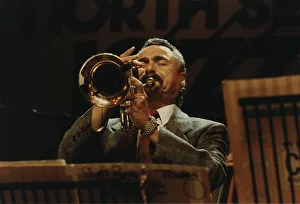Head Back Prints: Shorty Rogers, North Sea Jazz Festival, Netherlands, 1991. Creator: Brian Foskett