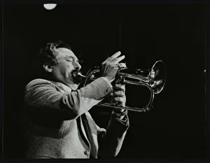 Rogers Prints: Shorty Rogers playing the flugelhorn, Hemel Hempstead, Hertfordshire, 1983. Artist