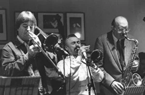 Shorty Rogers, Bill Watrous and Bob Cooper, Ronnie Scotts, Soho, London, c1982