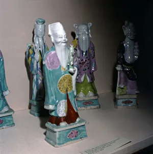 Longevity Prints: Shou Lao, God of long life, Chinese Porcelain, 18th century