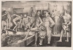 Bellows George Wesley Gallery: The Shower-Bath, 1917. Creator: George Wesley Bellows