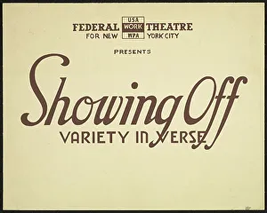 Showing Off Prints: Showing Off, New York, 1937. Creator: Unknown