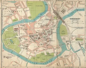 Shropshire Prints: Shrewsbury, c20th Century. Artist: John Bartholomew