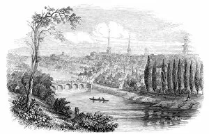 Shrewsbury, from the Severn, 1845. Creator: Smyth
