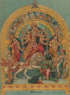 Attacking Collection: Shri Shri Durga, ca. 1885-95. Creator: Unknown