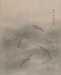 Shrimps Prints: Shrimp (Ebi), ca. 1890-92. Creator: Seki Shuko