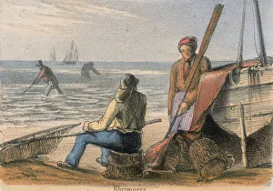 Lobster Pot Prints: Shrimpers, c1845. Artist: Benjamin Waterhouse Hawkins