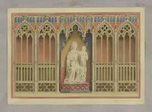 Details Prints: Shrine of the Altenberg Altar with the sculpture of a Madonna and Child