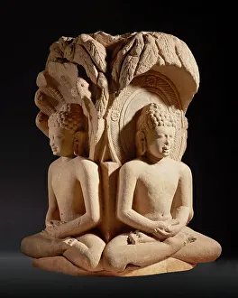 Serenity Prints: Shrine with Four Jinas (Rishabhanatha [Adinatha])