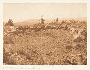 Tewa Prints: Shrine of Yellow Cloud Man on Tsikumu-Tewa, 1925. Creator: Edward Sheriff Curtis