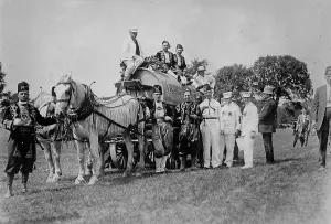 Fraternity Prints: Shriners on water wagon, Rochester, between c1910 and c1915. Creator: Bain News Service