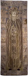 The Shroud of Saint Sergius of Radonezh, 1671. Artist: Workshop of Anna Ivanovna The Shroud of Saint Sergius of Radonezh, 1671. Artist: Workshop of Anna Ivanovna