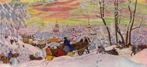 Shrove-Tide, 1916, (1939). Creator: Boris Mikhajlovich Kustodiev