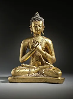 Mudra Prints: Shuradatta, the Buddha of Alms-Giving (image 1 of 2), c.17th century. Creator: Unknown