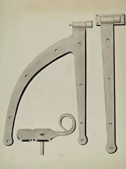 Device Gallery: Shutter Hinge and Fastener, c. 1936. Creator: James M. Lawson