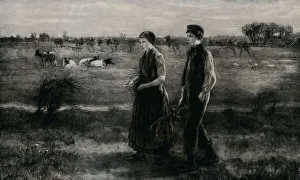 Israels Prints: The Shy Lover, c1890, (1912). Artist: Jozef Israels
