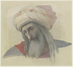 Turbans Prints: Shylock's head, 1881. Creator: Eduard von Steinle