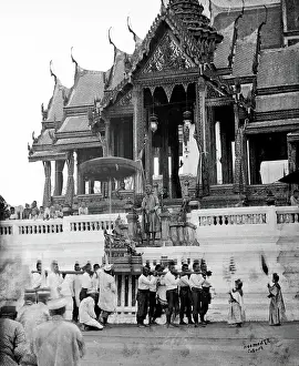 Southeast Asia Prints: Siam (Thailand): the tonsurate ceremony of Prince Chulalongkorn
