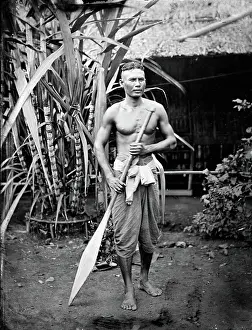 Southeast Asia Prints: A Siamese boatman, 1865. Creator: John Thomson
