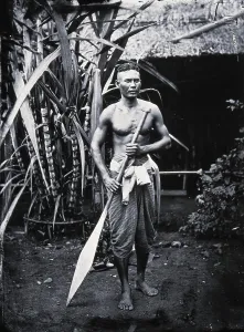 Thailand Southeast Asia Prints: Siamese boatman, Siam [Thailand], 1866, (1981). Creator: Unknown