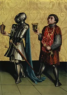 David Prints: Sibbecai and Benaiah, 1435. Creator: Konrad Witz