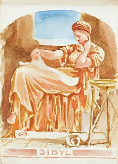Aberdeen Art Gallery Museums Prints: Sibyl - from Gemmes de L'Art, a scrapbook of sketches by various artists, 1898 - 1920