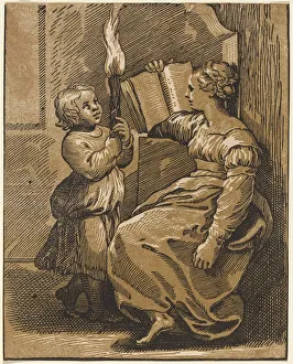 Torchlight Prints: Sibyl Reading, 16th century. Creator: Unknown