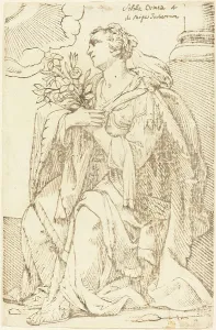 Priestess Prints: Sibylla Cimmeria, 1625. Creator: Jacques Stella