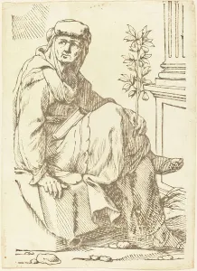 Priestess Prints: Sibylla Hellespontina, 1625. Creator: Jacques Stella