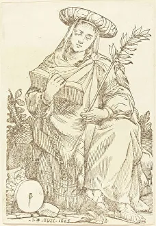 Prophetess Prints: Sibylla Libyca, 1625. Creator: Jacques Stella
