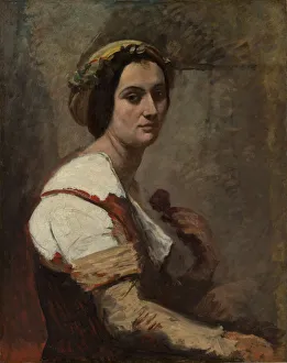 Jean Baptiste Camille Prints: Sibylle, ca. 1870. Creator: Jean-Baptiste-Camille Corot