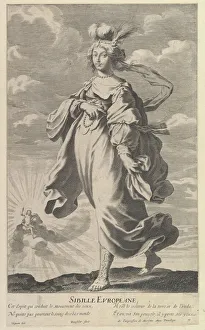 Gilles Prints: Sibylle Europeenne, ca. 1635. Creators: Gilles Rousselet, Abraham Bosse