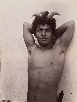 1899 Prints: A Sicilian boy naked from the waist up