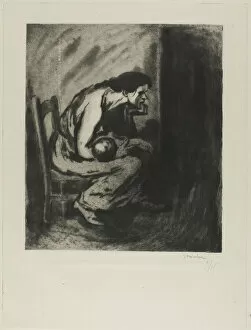 Sick Gallery: The Sick Child, 1902. Creator: Theophile Alexandre Steinlen