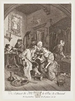 Aged Prints: The Sick Greybeard (or, 'January and May'), c1650-1670. Creator: Jan Steen