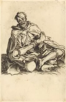 Sickness Collection: The Sick Man, c. 1622. Creator: Jacques Callot