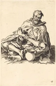 Sickness Collection: The Sick Man. Creator: Unknown