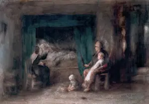 The Sick Mother, c1869. Creator: Jozef Israels