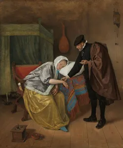 Jan Havickszoon Steen Prints: The Sick Woman, c.1663-c.1666. Creator: Jan Steen