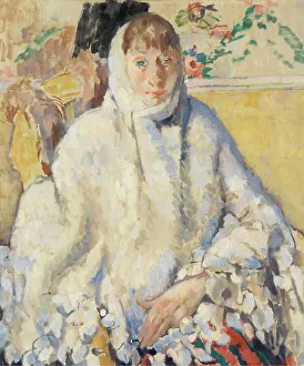 Unwell Prints: The Sick Woman with the White Shawl, 1912. Creator: Rik Wouters