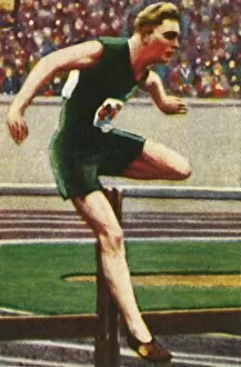 Sportsperson Gallery: Sid Atkinson of South Africa, winner of the 110m hurdles, 1928. Creator: Unknown