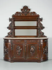 Rosewood Prints: Sideboard, 1850 / 57. Creator: Alexander Roux