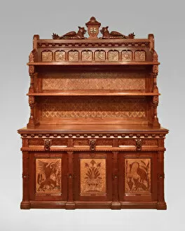 Inlaid Collection: Sideboard, 1868 / 80. Creator: Daniel Pabst