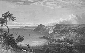 Bartlett Collection: Sidmouth, From the Cliffs, Towards Seaton, 1832. Creator: P Heath