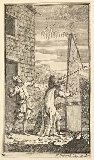 Observing Gallery: Sidrophel Examining the Kite Through His Telescope (Seventeen Small Illustrations for S
